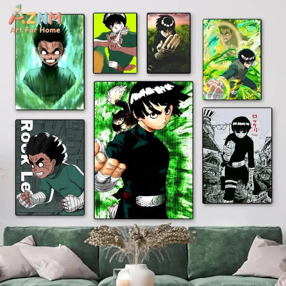 AZNM Naruto Rock Lee The Taijutsu Master Anime Dipinto su tela Senza cornice Decorazione da parete Poster