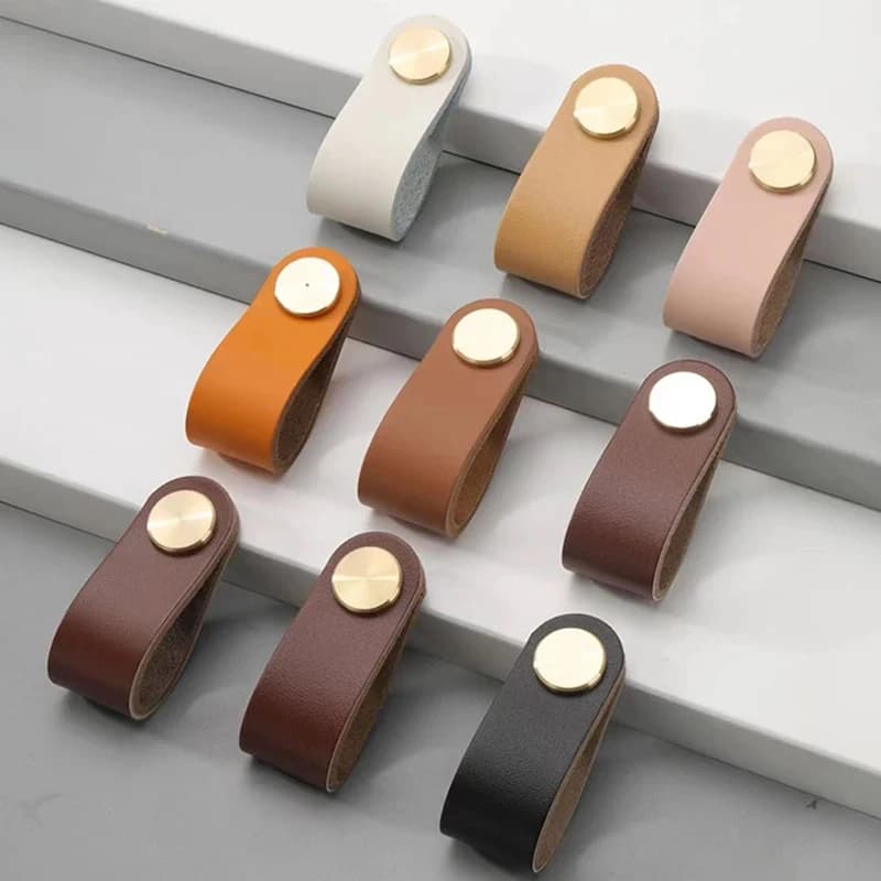 15 pezzi di maniglie colorate per mobili, maniglie in pelle anti-collisione per armadi, cassettiere, accessori per la casa