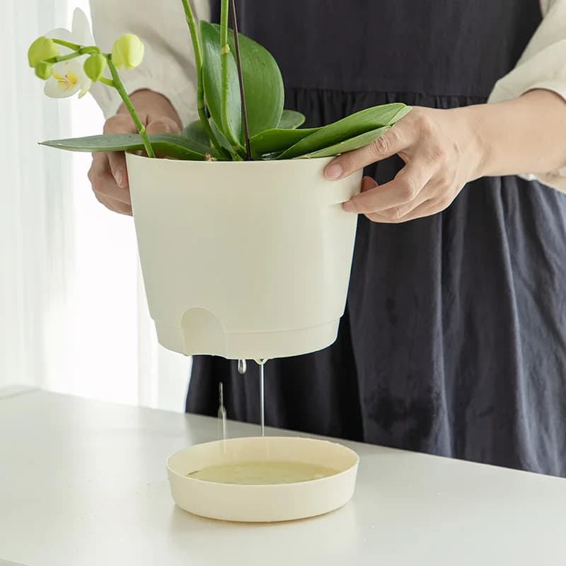 10 pcs large plastic flower pot Lazy Man Water Pot Automatic water absorption flower pot succulent flower seed storage pot
