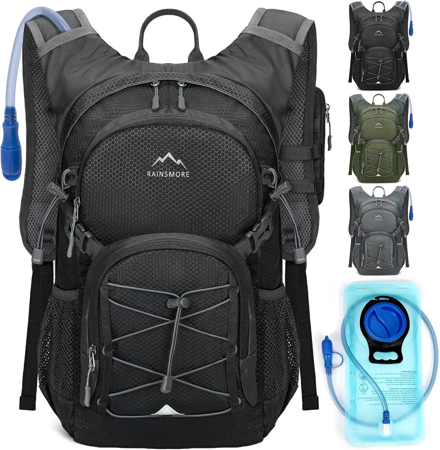 Zaino Idratazione con Sacca d'Acqua 18L, Zaino Leggero per Escursionismo, Borsa Termica per Acqua per Escursioni, Corsa, Ciclismo