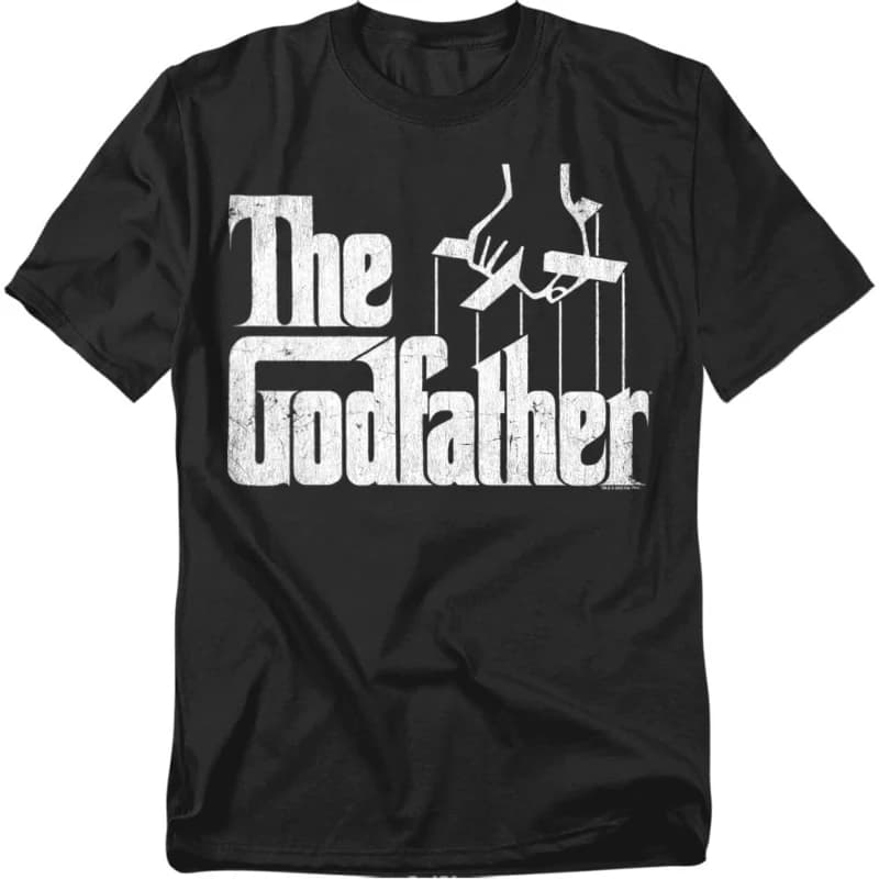 T-shirt con logo del film Il Padrino (Nero) T-shirt traspirante Streetwear Oversize Loose