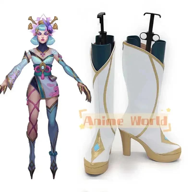 A;3\v,7'd/New Game Evelynn Shoes Cosplay Halloween Carnival Boots Custom Made HKGDRFD2025x;4'v\6,b/