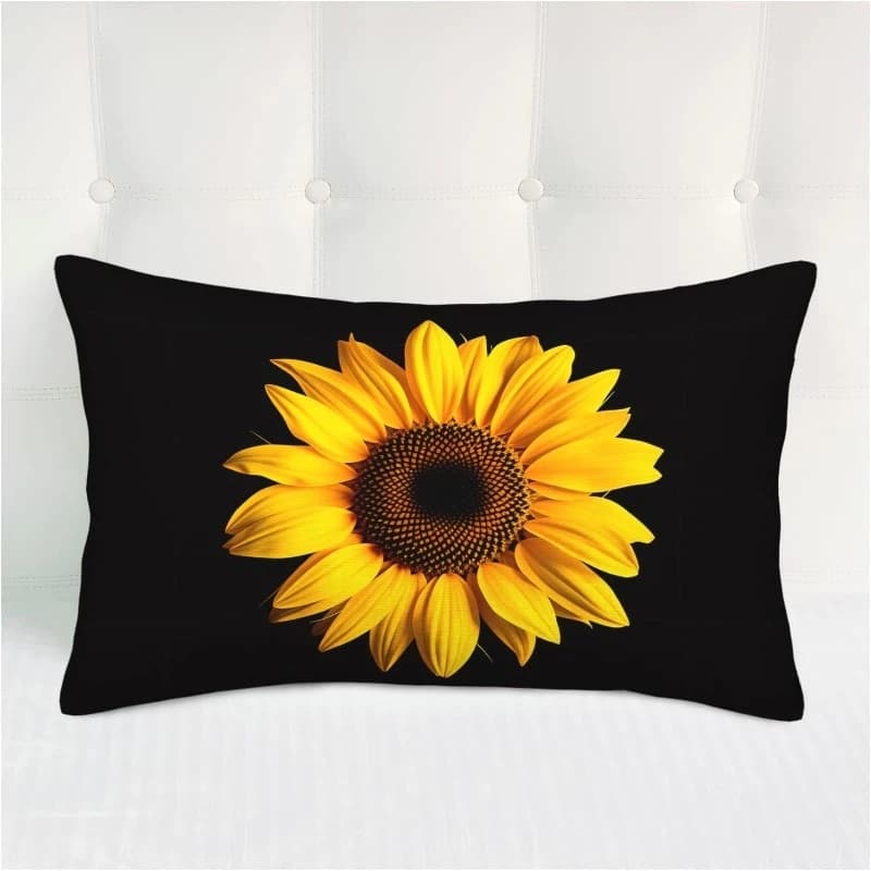 1 fodera per cuscino lombare con stampa girasole, adatta per divano, camera da letto, soggiorno, arredamento moderno, regalo dolce per gli amanti dei fiori