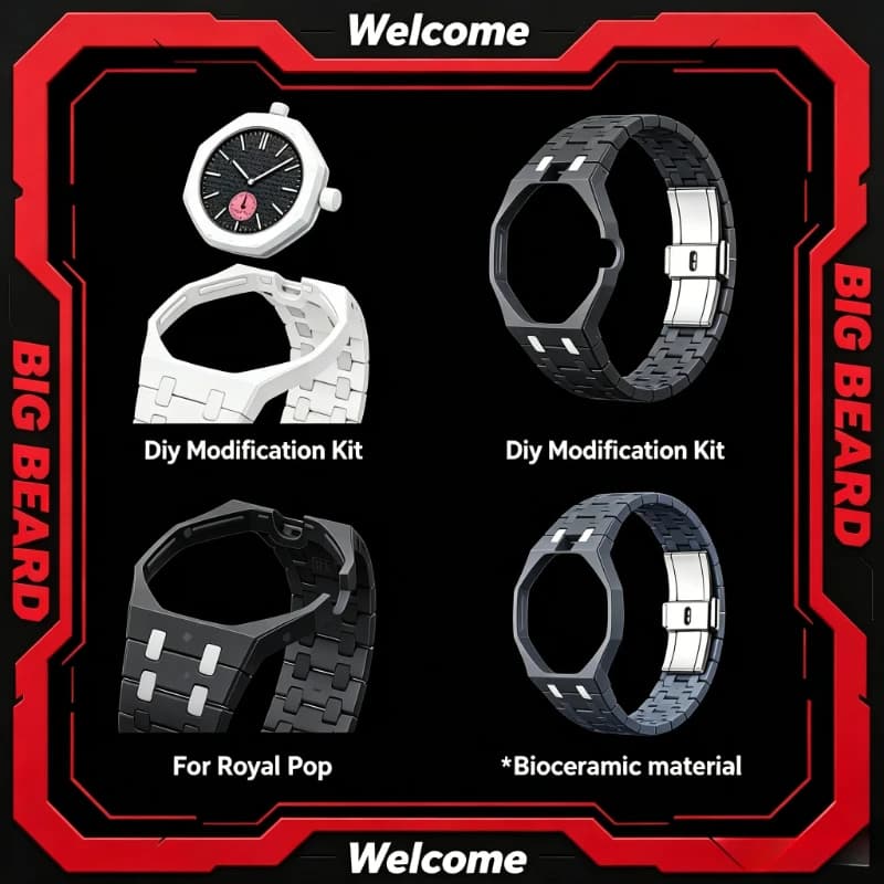 Ceramic Biomaterials Mod Kit For Swatch X AP Royal POP Watch Case And Conversion Parts To Wristwatch Accessories