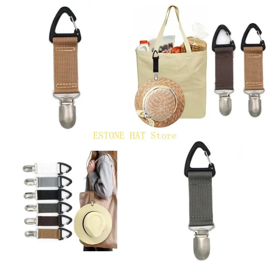 49MF Hat Clip for Traveling Handbag Backpack Portable Hat Holder Rack for Outdoor Travel Easy to Use for Kids Adults Caps