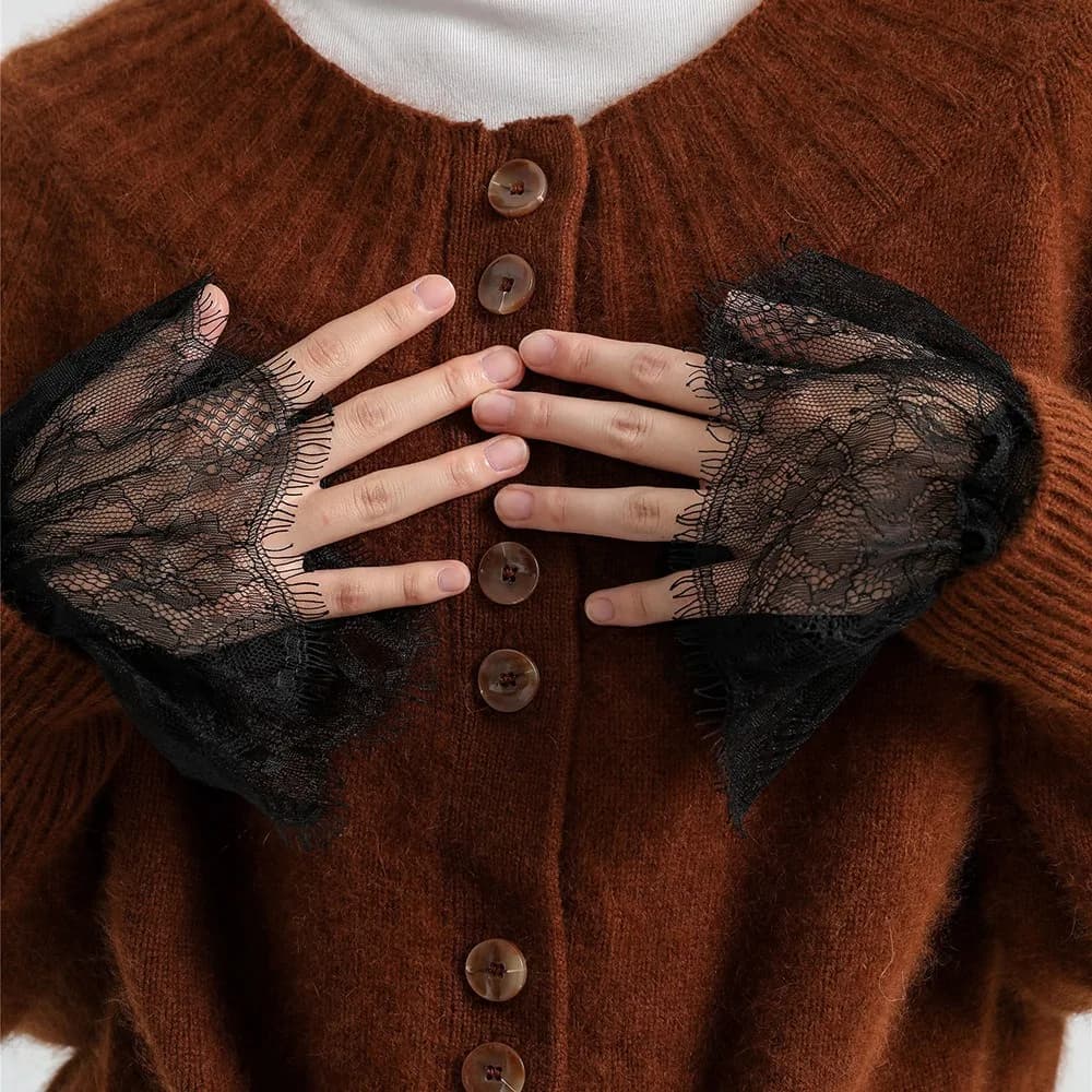 New All-match Ruffle Fake Sleeve Lolita Sun Protection False Cuffs Pleated Detachable Sleeve Cuffs Wedding Dress Accessories
