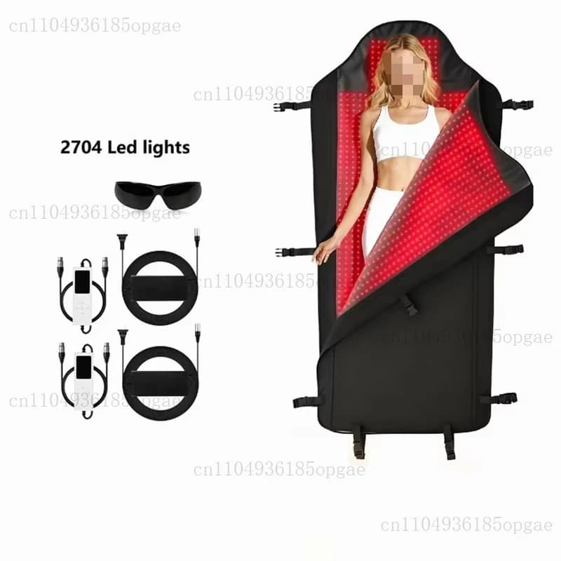 Tappetino per Terapia a Luce Rossa 660nm 850nm da 180cm 160cm, Tappetino per Massaggi Fitness Yoga, Coperta Sauna per Tutto il Corpo