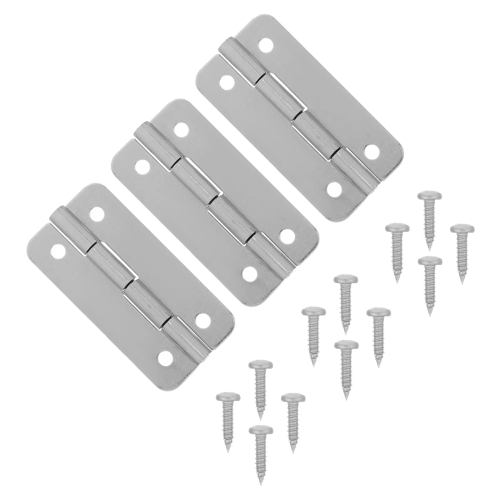3Pcs Cooler Lid Hinges Replacement Set Textured Surface Stainless Steel Hinges for Low Temperature Environments Commercial