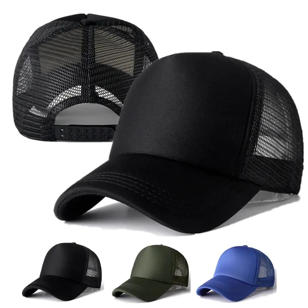 Cappello unisex casual in rete, berretto da baseball regolabile con chiusura snapback per donna e uomo, cappello trucker hip hop, streetwear, dad hat.