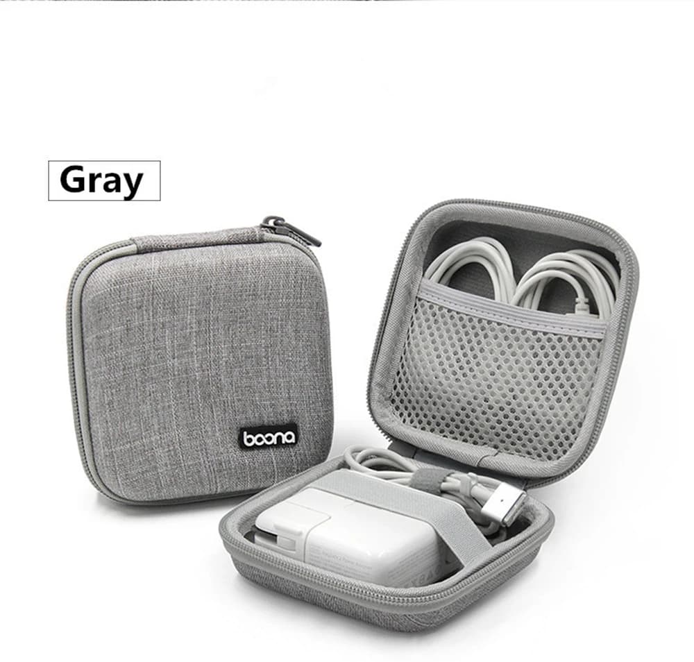 Borsa da viaggio portatile in EVA per cavi, elettronica e gadget, custodia organizer per notebook, laptop, Macbook Air Pro, caricabatterie e adattatore