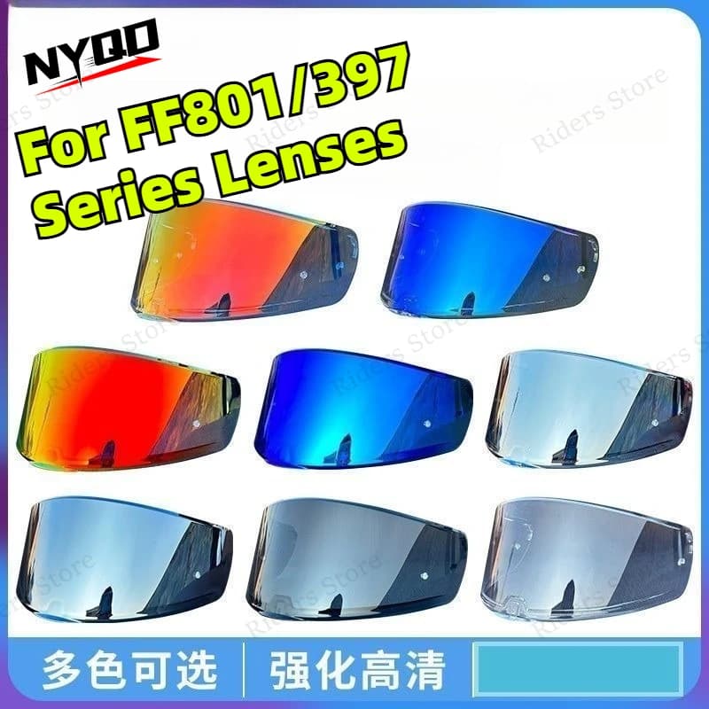 Visiera per Casco Moto con Protezione UV, Universale per LS2 FF801 FF397 FF813, Spoiler in Fibra di Carbonio, Occhiali per Casco