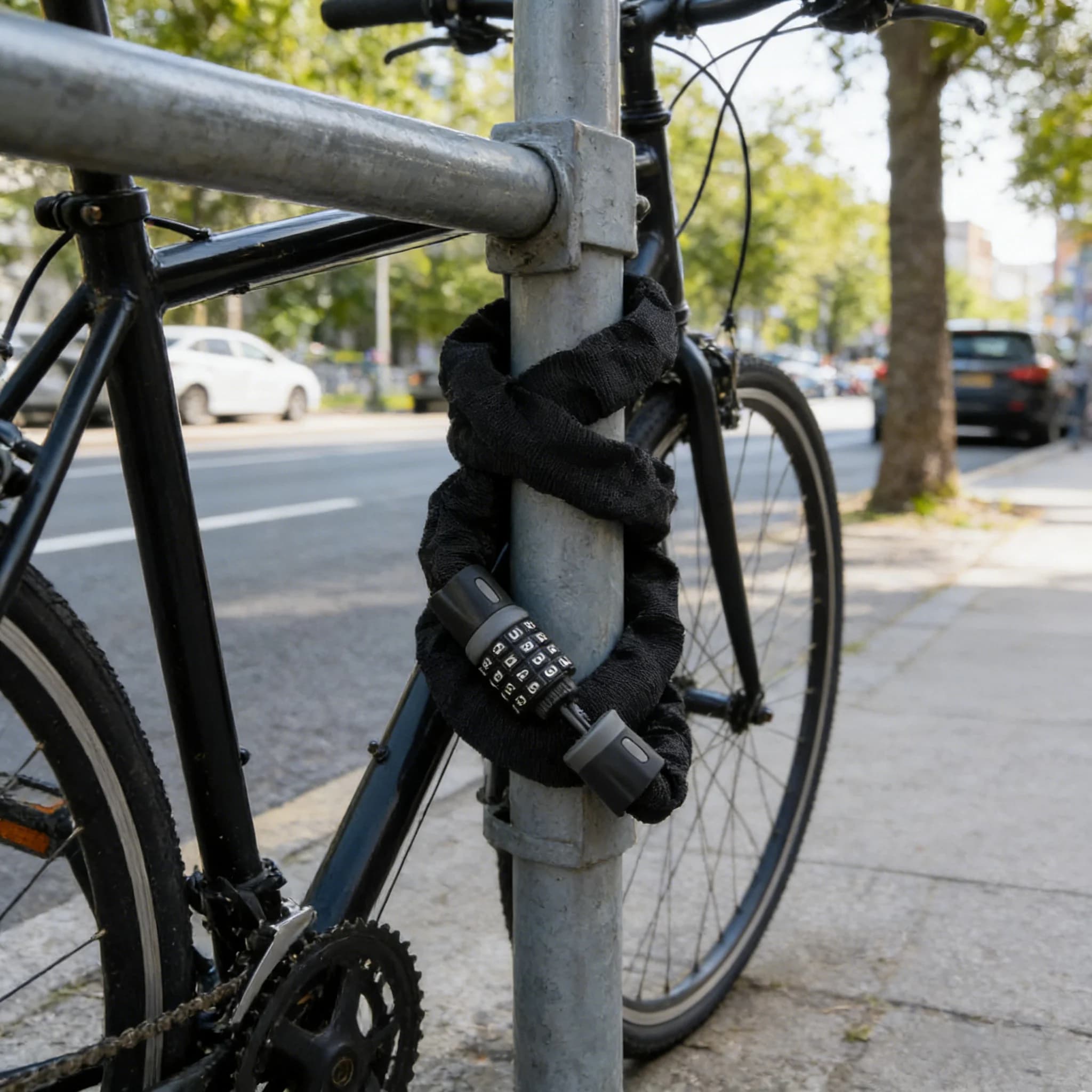 Lucchetto antifurto, lucchetto antifurto per catena bici, lucchetto di sicurezza resistente all'usura per pendolarismo e scooter da esterno