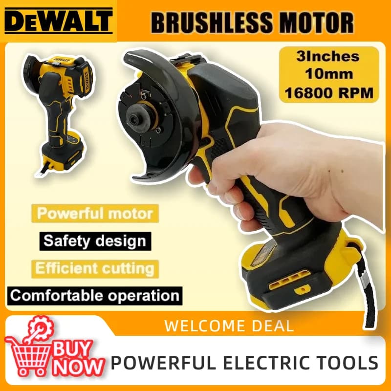 Mini smerigliatrice angolare elettrica a batteria DEWALT da 3 pollici, utensile da taglio e lucidatura per batteria DEWALT 18V