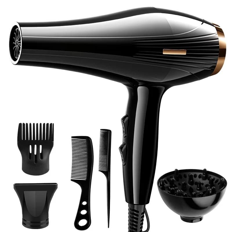 New quick drying high power hairdryer for home use, hairdresser, hot and cold air, hairdryer with blue light, 220V