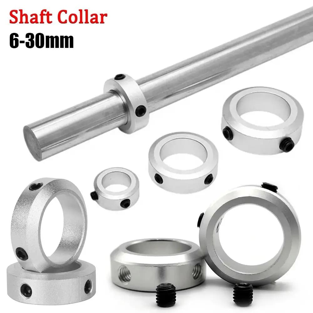 1Pcs Aluminum Alloy Fixed Locking Limit Ring 6-30mm Diameter Stop Screw Type Shaft Collar with Screws Retainer Locator
