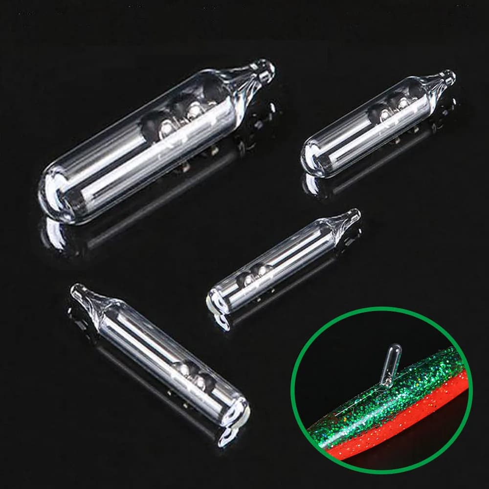 50 pz 2 palline sonagli da pesca per esche esche morbide vermi jig cucchiaio scuotere attirare mosca legare inserto tubo di vetro sonaglio
