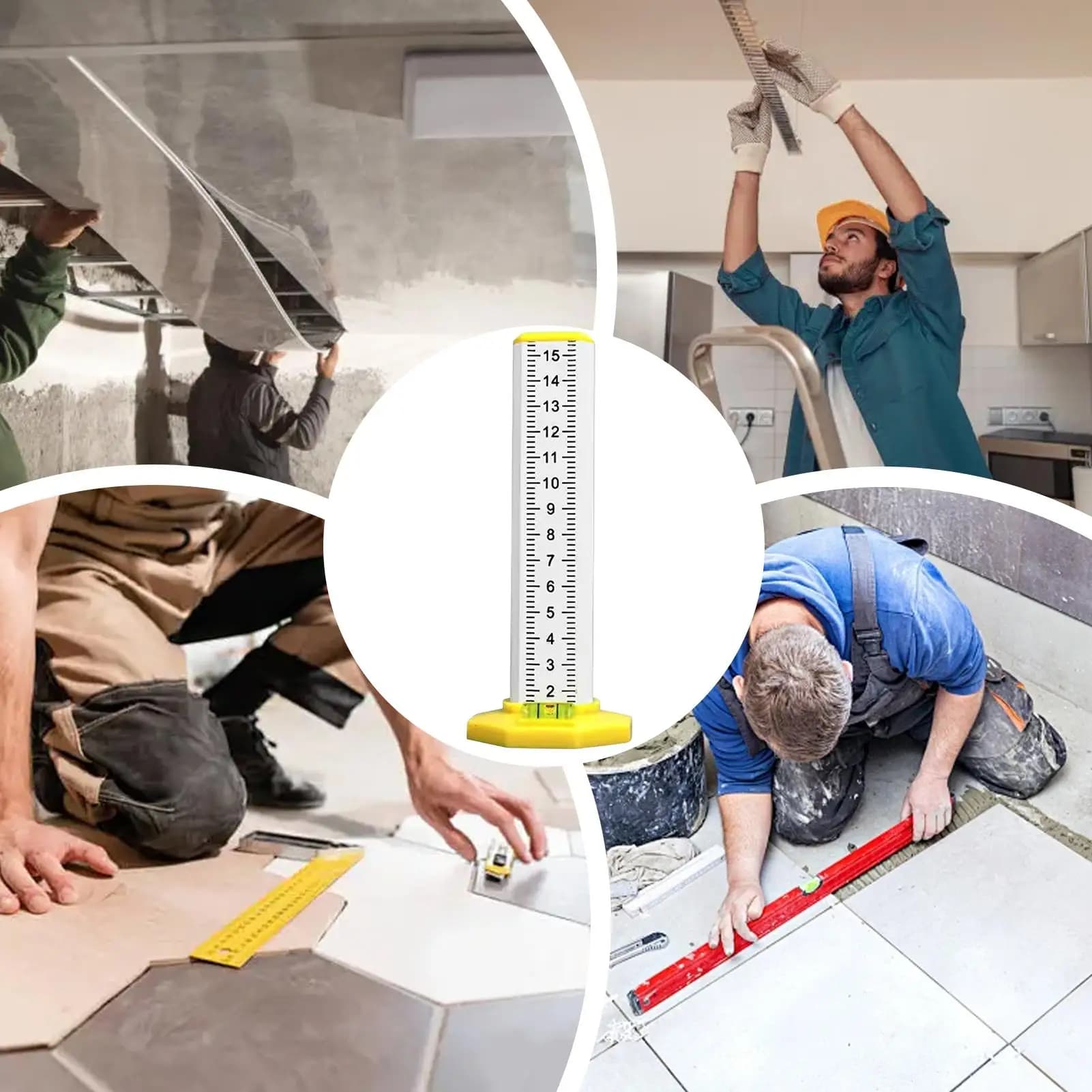 Righello Speciale Magnetico a Doppio Uso per Piastrelle e Controsoffitti, Strumento di Livellamento per Soffitti Sospesi in Acciaio Leggero, Righello per Livellamento a Altezza Uguale