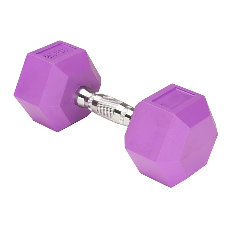 Color-coded Anti-Roll Rubber Coated Gym WeightsHex Dumbbells for Direct Factory Salepromote sales