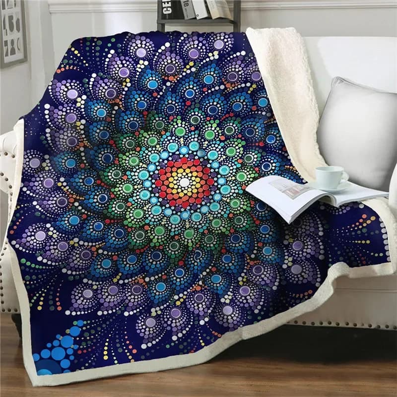 3D Gorgeous Floral Printing Sherpa Blanket Couch Quilts Cover Travel Bedding soft flannel Plush Throw Thicken Blankets Bedspread