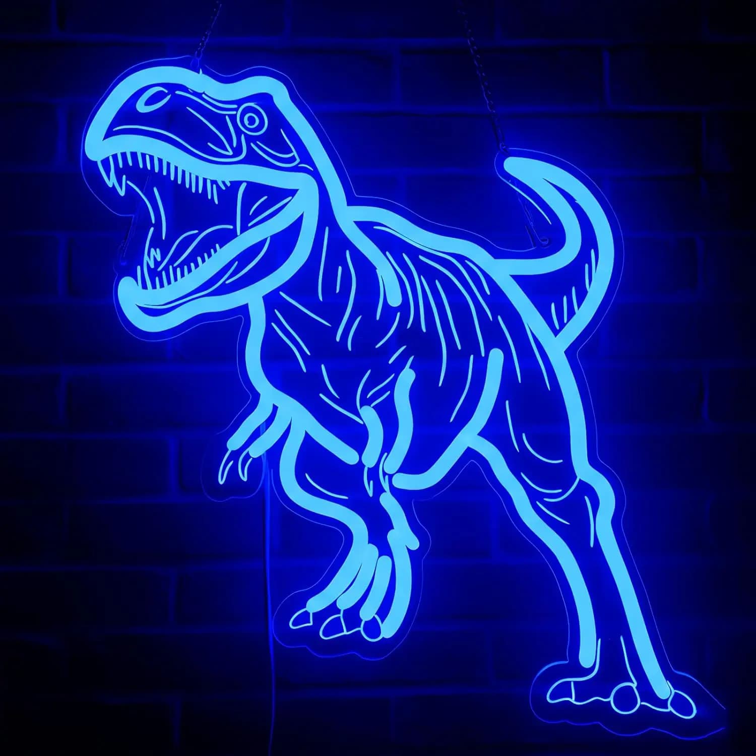 Lampada al Neon a Forma di Dinosauro, Luce da Parete USB LED per Feste a Tema Jurassic, Bar, Sala Giochi, Cameretta, Decorazioni per Camera da Letto, Regalo, Luce Notturna