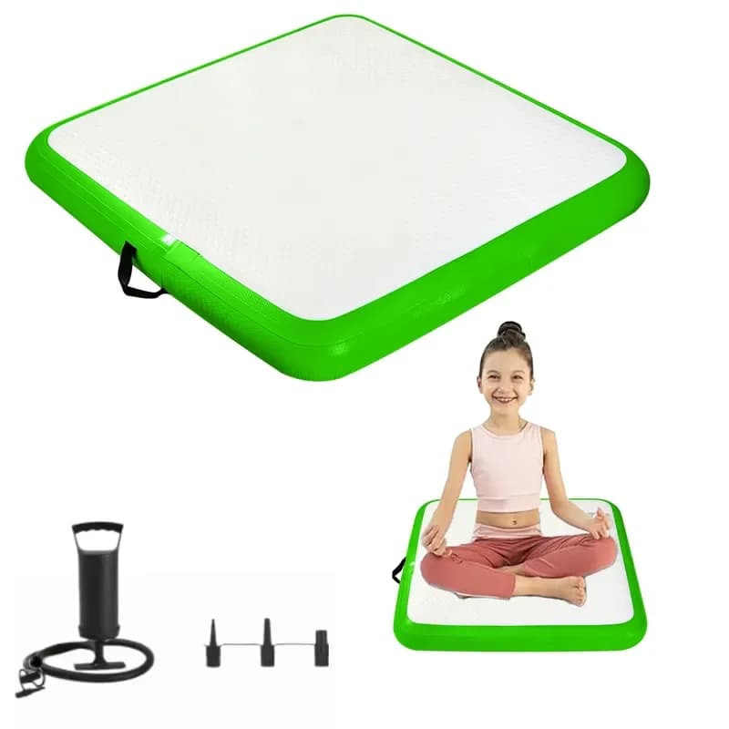 Inflatable Yoga Meditation Mat Square Round Japanese Tatami Floor Cushion Futon Mat
