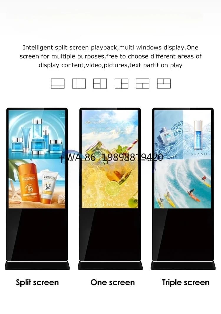 Digital Advertising LCD Display Screen Digital Signage Totem Piso
