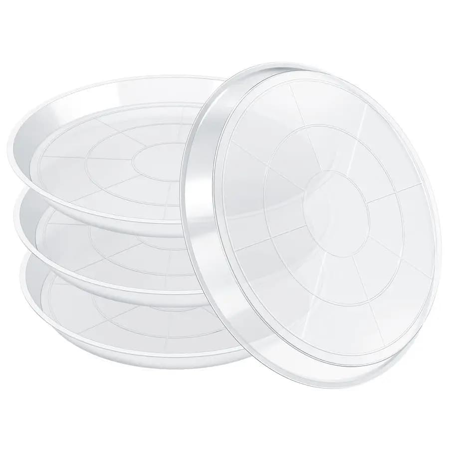 Set of Transparent Subvases, Resistant Trays Collect water for Plants, Without Holes, for Interior and Exterior Vases, Stu