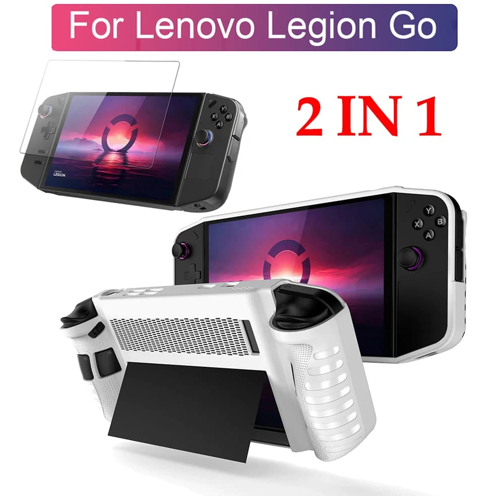 Custodia morbida in TPU per Lenovo Legion Go Console di gioco portatile protezione dello schermo protezione dello schermo Set di occhiali temperati per Legion Go