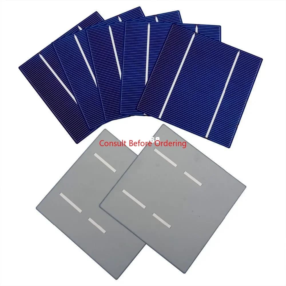 Cella solare in poliestere di grado 5x5 A + penna flusso + filo per linguette + celle solari a filo per autobus per pannello solare fai da te 96w