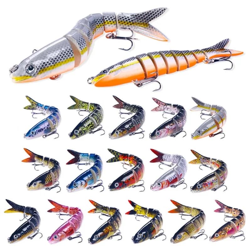 1 pz. 13,4 cm/18,6 g Swimbait per Luccio, Wobbler Crankbait, Esca Dura Multi-Articolata Affondante per Musky, Isca Swimbait