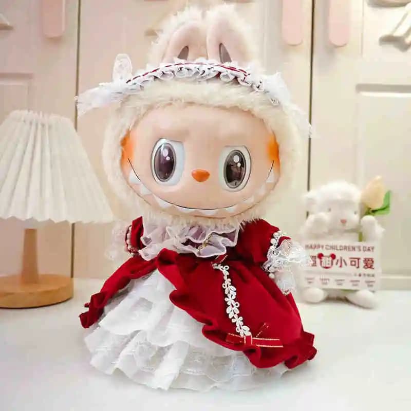 38 cm Labubu vestiti bambola primavera costume carino vestito da bambino abito da sposa abito da bambino vestito carino decorativo piccoli vestiti
