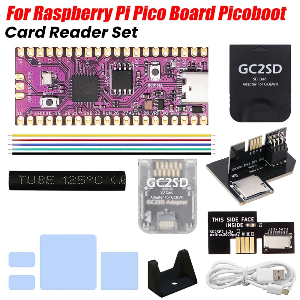 Modchip di ricambio Picoboot IPL per scheda Raspberry Pi Pico e lettore di schede SD2SP2 per console di gioco ND GameCube