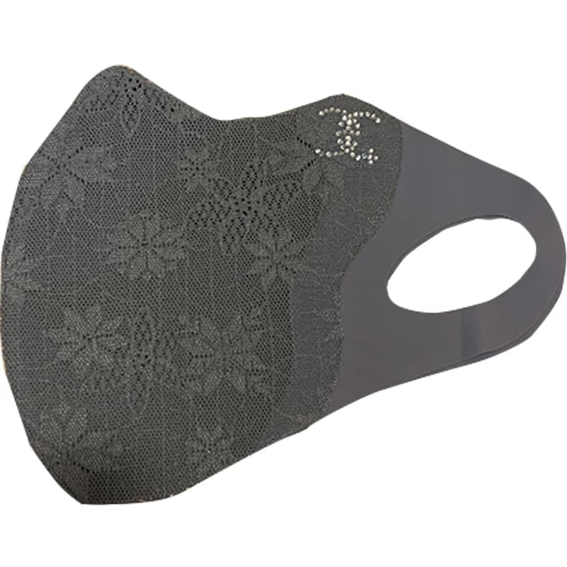Elegant summer protective mask in lace with UV protection, mask for corners of the eyes, in iced silk, three-dimensional, thin.