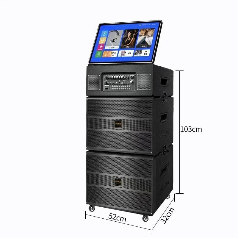 Stereo da ballo con schermo, per casa e esterno, trasmissione live, karaoke all-in-one, macchina per cantare e altoparlante con asta per il canto