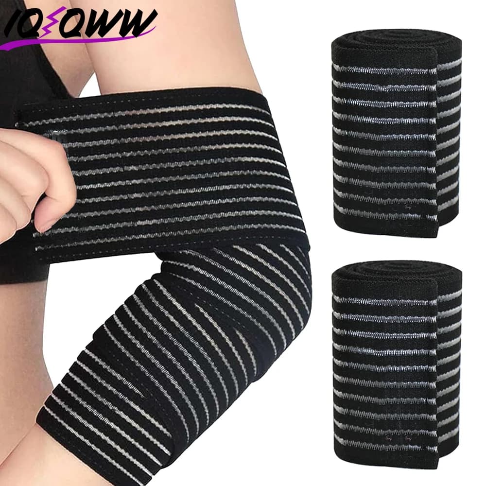 1 pezzo di benda elastica per compressione del ginocchio, tutore di supporto per caviglia, compressione regolabile per polpaccio, ginocchio, gomito, polso, caviglie