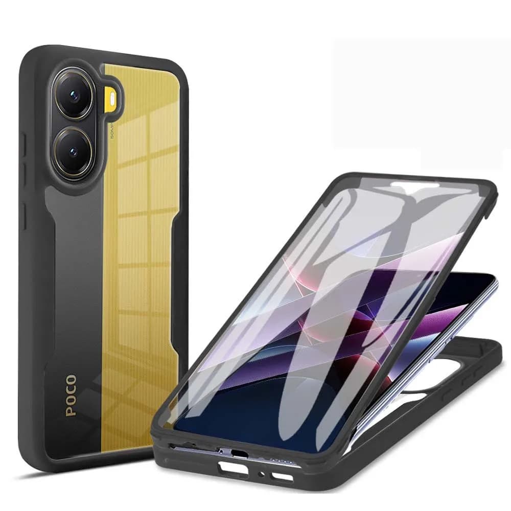 360 Full Body Screen Protector Transparent Case For Mi POCO X7 X6 Pro X3 NFC Shockproof Phone Cover For POCO F6 F5 Pro C65