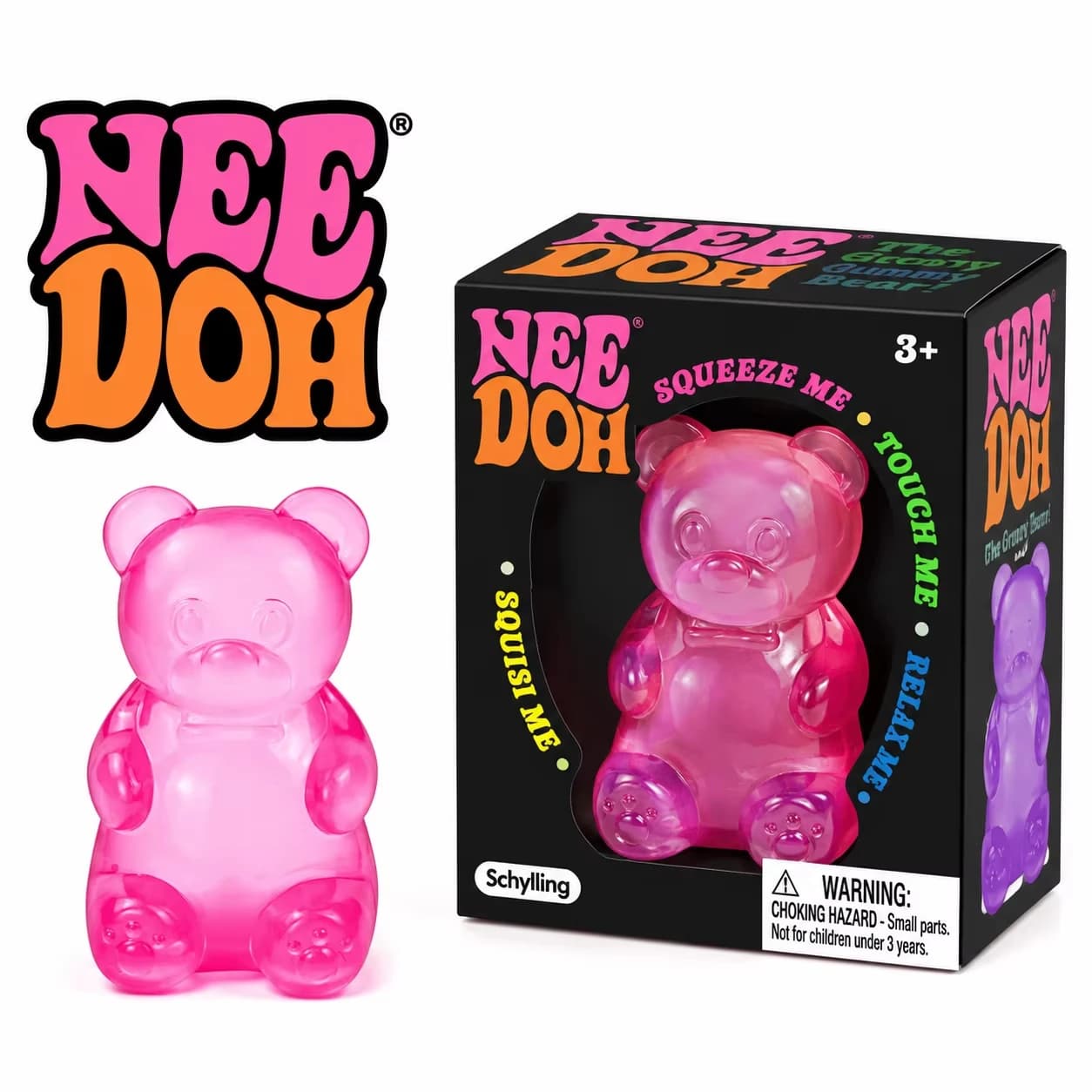 NEEDOH Gummy Bear Fidget Squeeze Toy Stress Relief Doll Colorful Sensory Toy Desktop Decoration For Kids Birthday Party Gift
