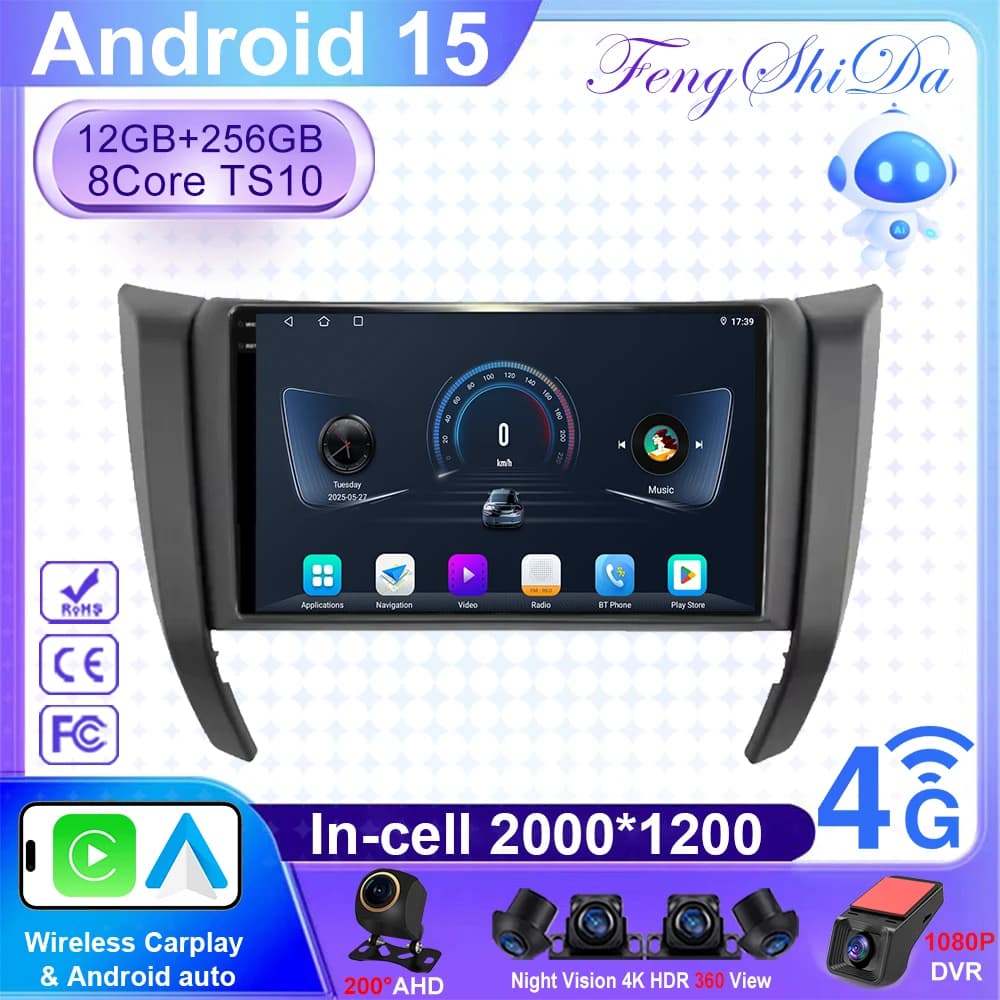 Per Nissan Navara NP300 D23 IV 4 Frontier 2017 - 2021 Autoradio Carplay Multimedia Video Player di Navigazione GPS Autoradio Android