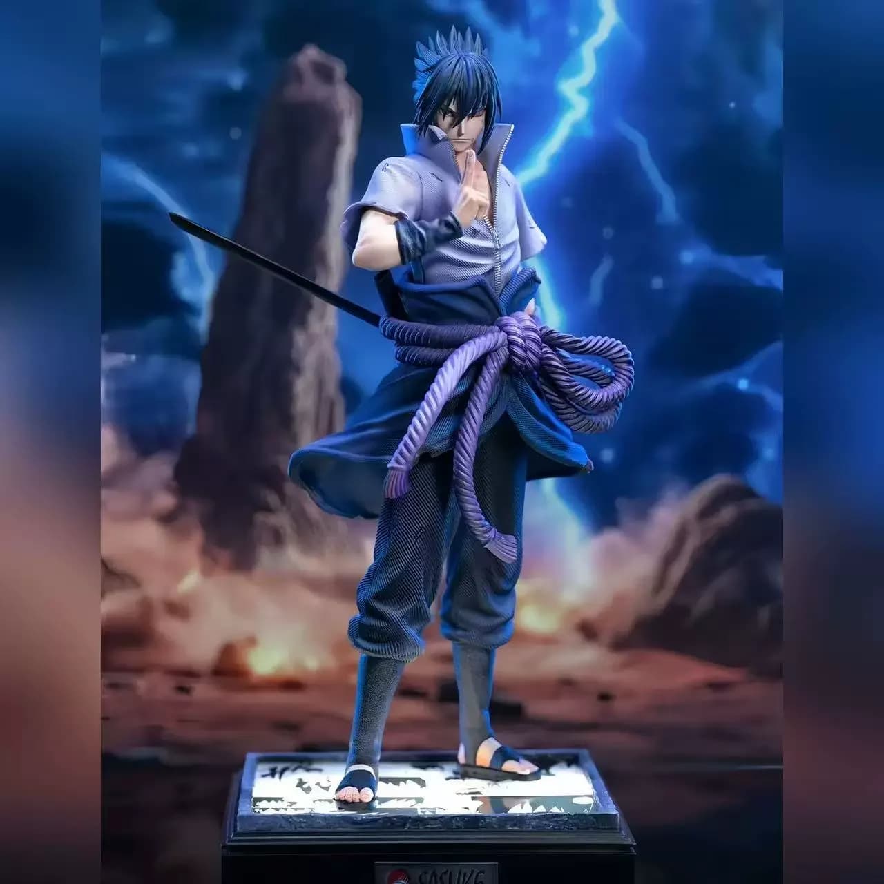 Action Figure Anime con Scultura a Doppia Testa e Personaggio Luminoso, Modellino da Collezione, Ornamento da Scrivania, Giocattolo, Regalo