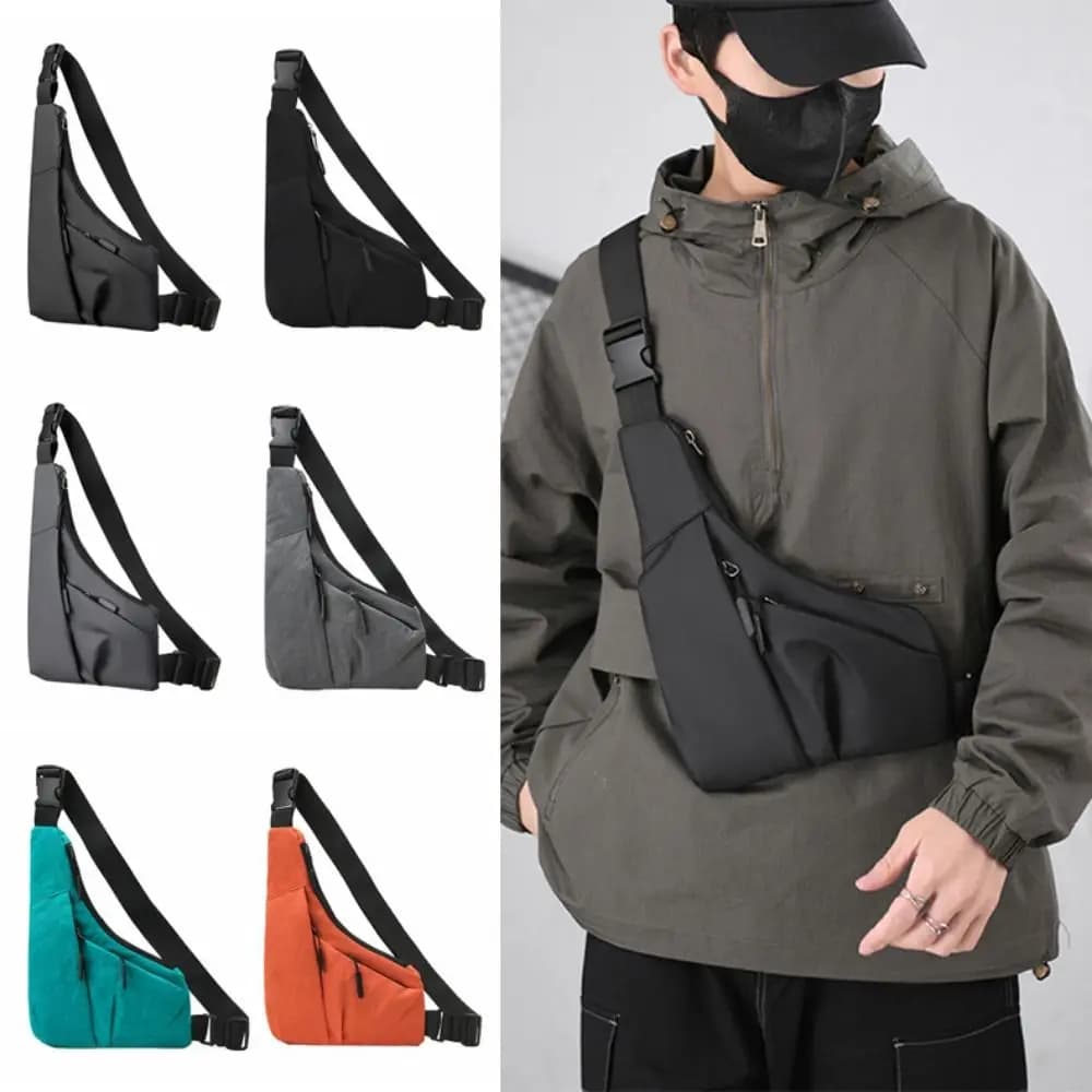 Borsa a Tracolla Portatile da Esterno Impermeabile con Cinghia Regolabile, Zaino Monospalla Resistente e Robusto per Escursionismo