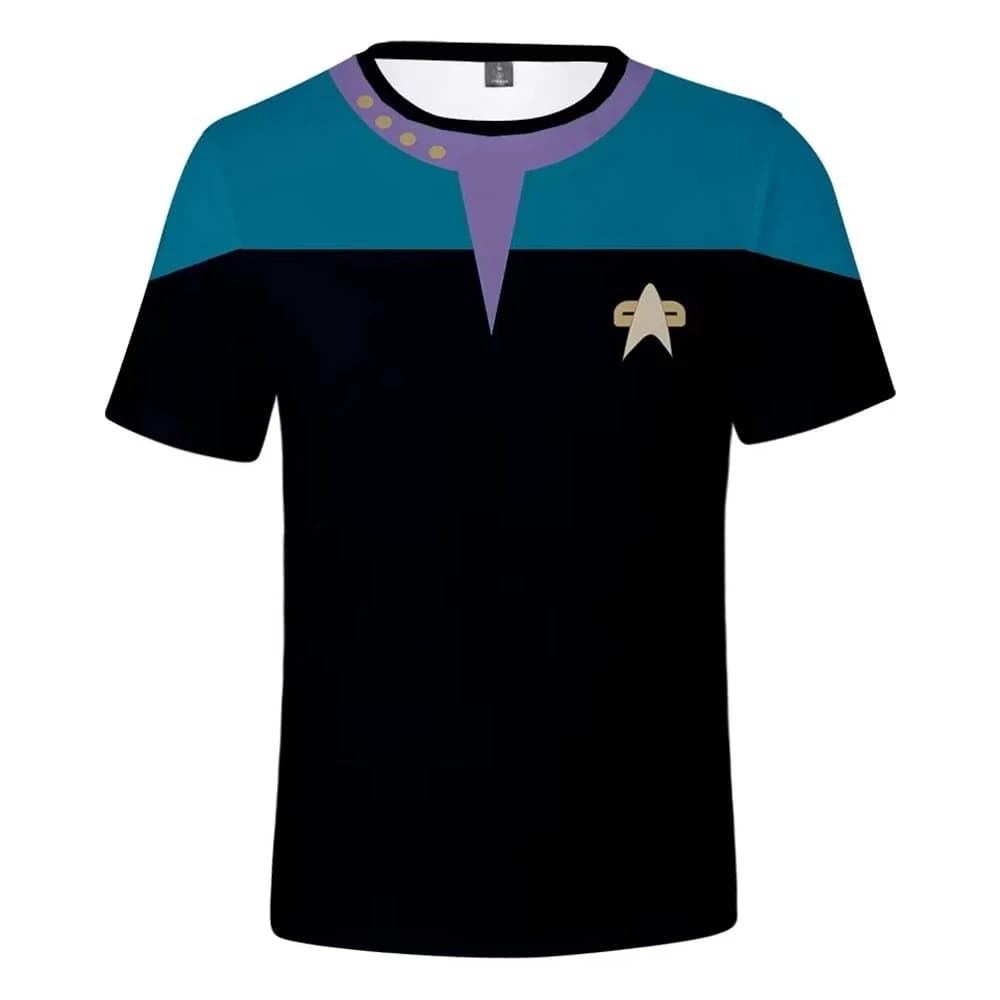 T-shirt Star Trek Sci-Fi per uomo Little Rocket Stampata in 3D Estate Maniche corte T-shirt leggera Top da uomo ad asciugatura rapida per esterni