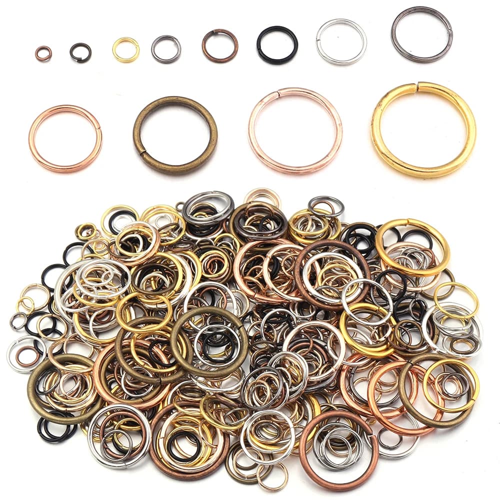 50-200Pcs/Lot 3-20mm Single Loop Open Jump Rings Split Rings Connectors For Jewelry Making Supplies Diy Handmade Accessories
