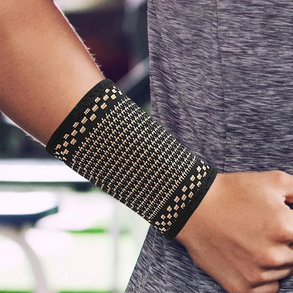 Fascia Compressiva per Polso, Supporto Elastico per Sindrome del Tunnel Carpale, Cinghie Anti-Perdita per Mani
