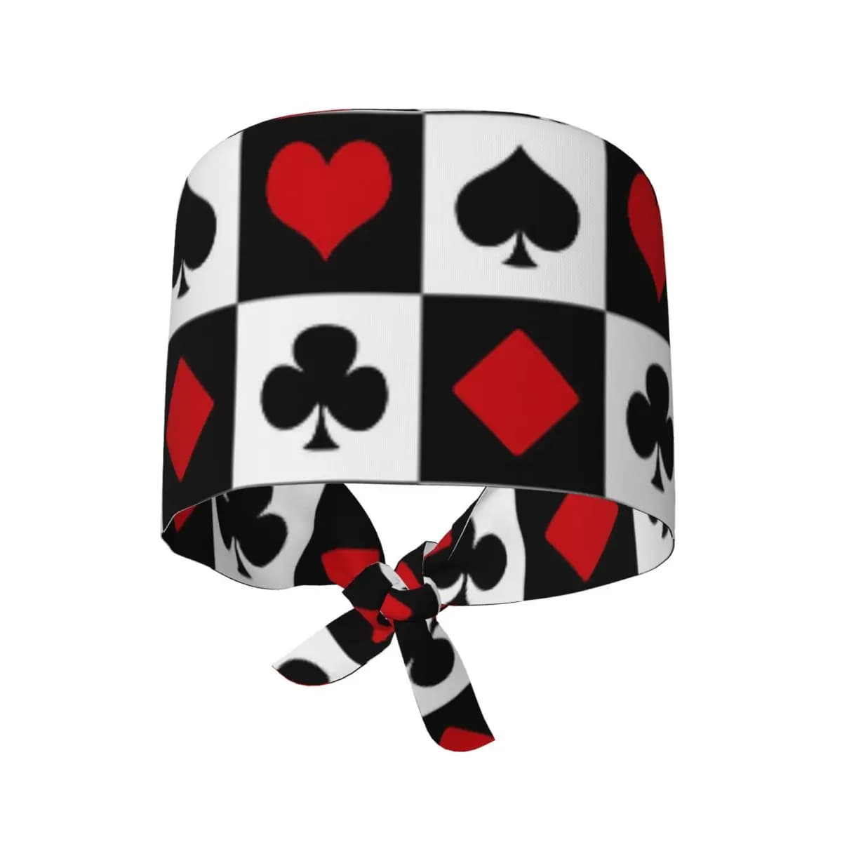 Playing Card Scrub Hat Doctor Working Surgical Cap Unisex Adjustable Nursing Caps for Dentist