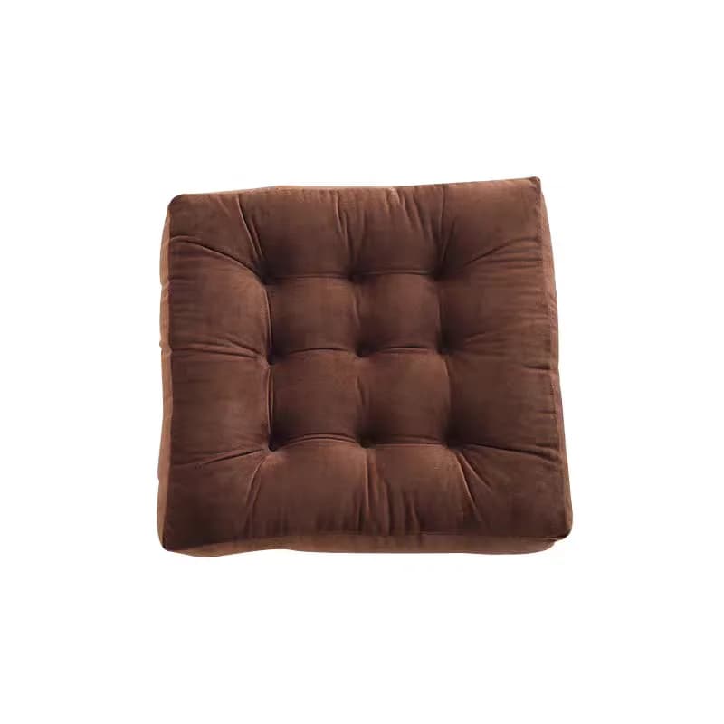Soft Velvet Tufted Seat Cushion Thick Square Chair Pad for Home Office Floor Meditation Comfortable Non Slip Support Pillow