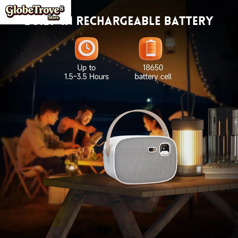 Outdoor M8 4K Smart Portable DLP Projector Auto-Focus AOSP Android 9.0 System 2G LED Lamp Mini Video Projector HIFI STEREO 500