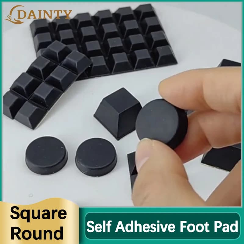 Piedini in gomma Cuscinetti per mobili autoadesivi Protezioni rotonde/quadrate Calcolatrice per notebook Tampone ammortizzatore per tavolo