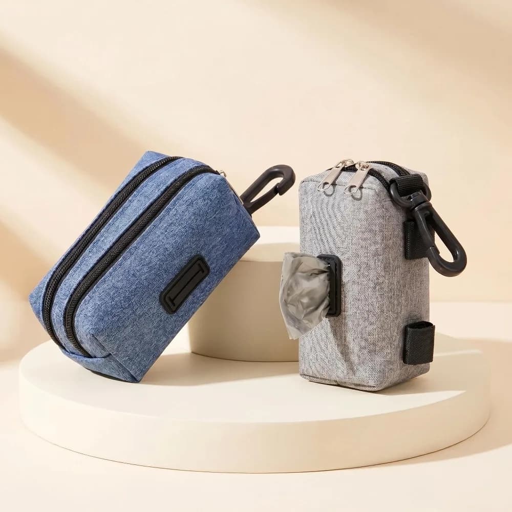 1PCS Dog Poop Bag Holder for Leashes Dog Poop Bag Dispenser Treat Holder Waterproof Pouches Pet Walking Waste Bags