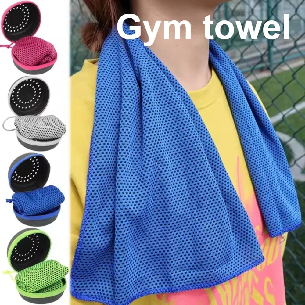 Asciugamano rinfrescante 30×80 cm, sciarpa traspirante portatile ad asciugatura rapida per il collo, in scatola, per nuoto e accessori da spiaggia