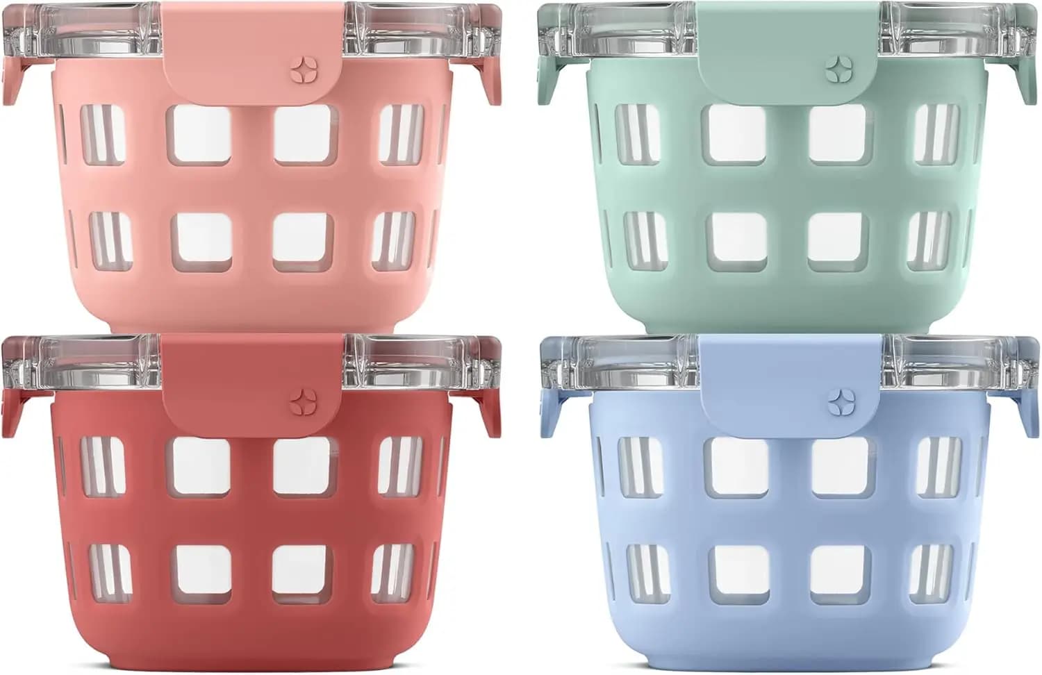 Set di Contenitori in Vetro Duraglass per la Preparazione dei Pasti, Contenitori Ermetici per Alimenti con Coperchi in Plastica Senza BPA, Lavabili in Lavastoviglie